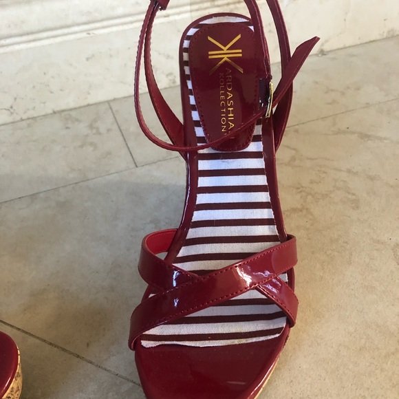 Kim Kardashian red wedges. - Picture 5 of 5